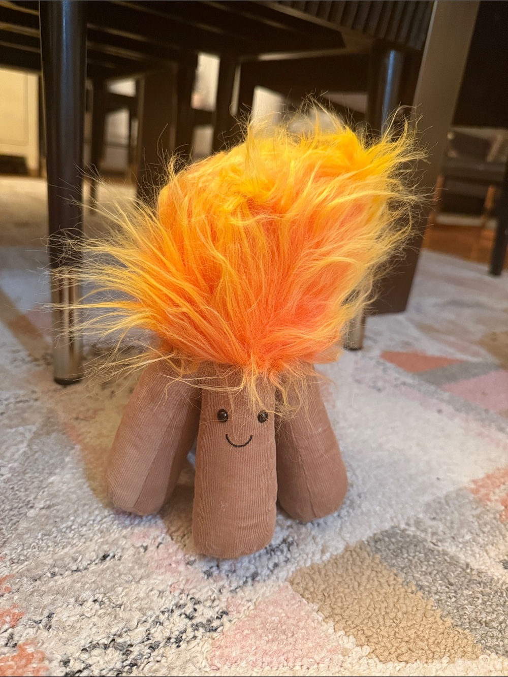 Jellycat Orange & Yellow Fuzzy‑Haired Corduroy Octopus Plush